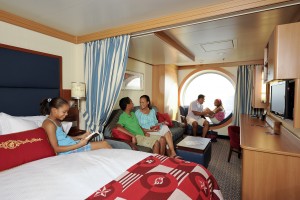 Disney Cruise Line's staterooms are designed with families in mind and are spacious and include added storage, in room movies and split bathrooms